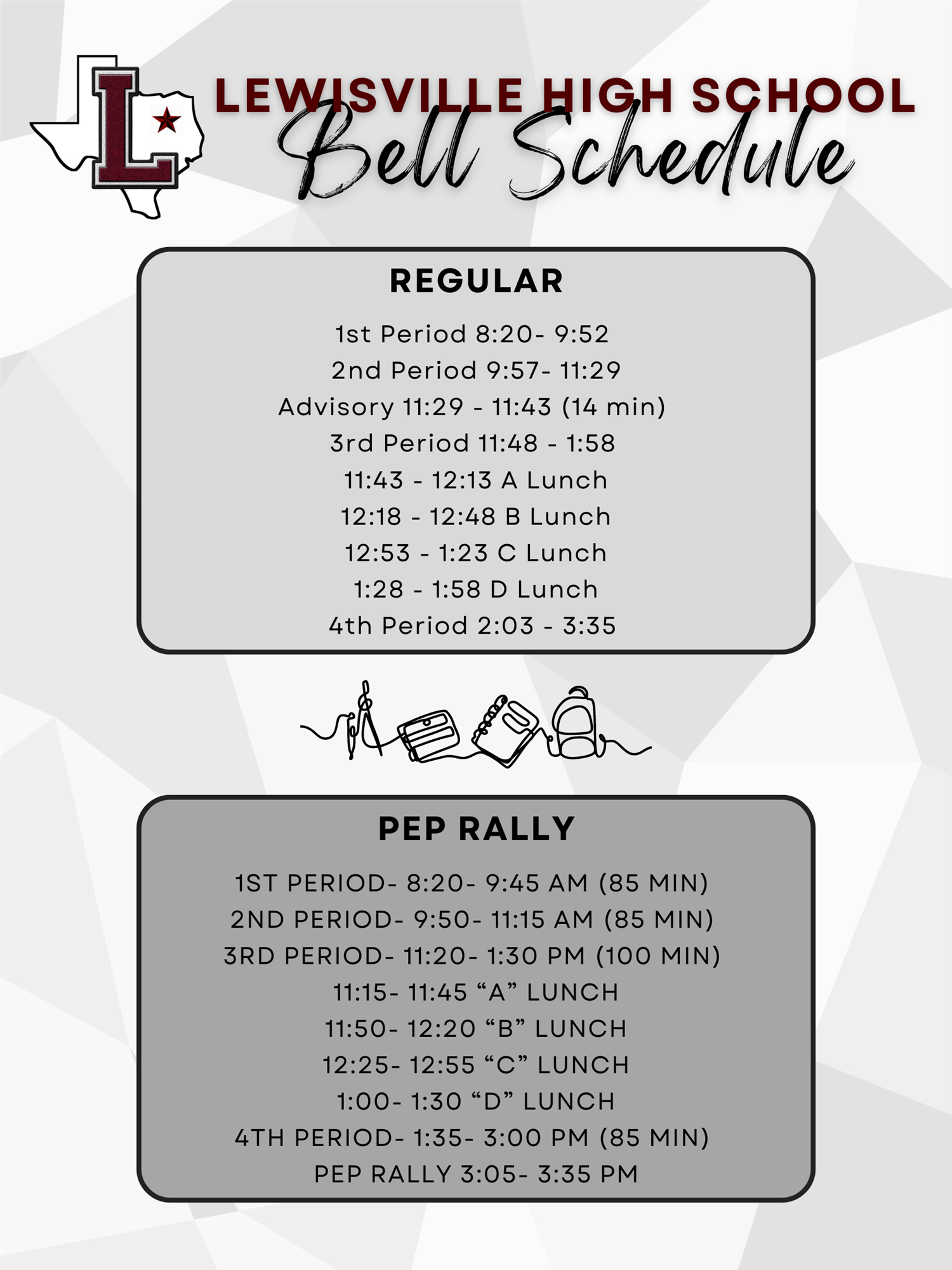  24-25 Bell Schedule